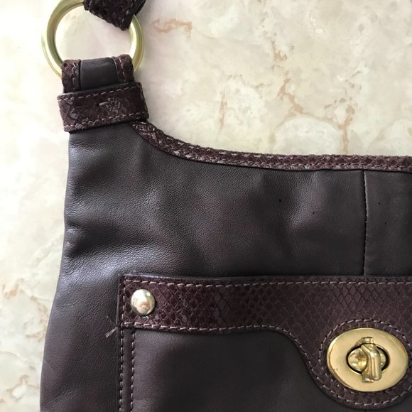 Coach Penelope Gold and Brown Soft Mill Cowhide Leather Bag - Picture 3 of 9